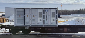 Capture Energy BESS at the train terminal in Piteå.